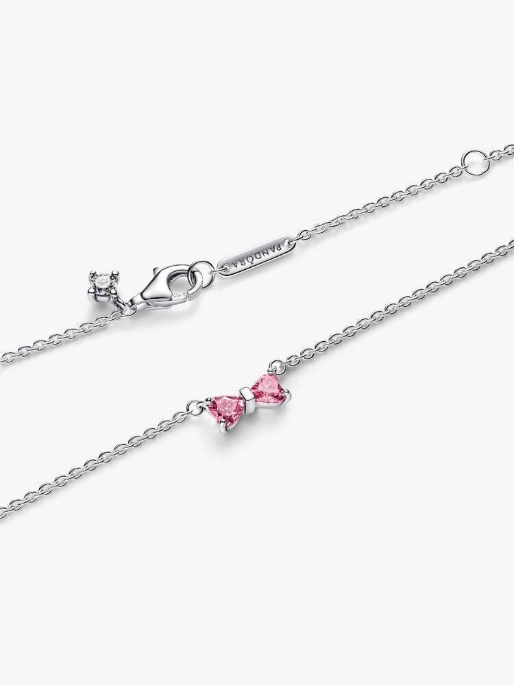 Pandora Ketting met Roze Zirkonia Strik 394235C01-45