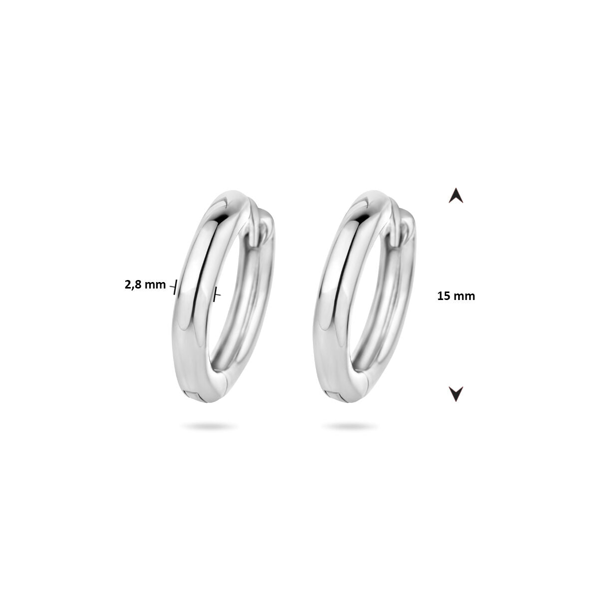 Zilveren Oorringen 2,8mm 15mm 1322150