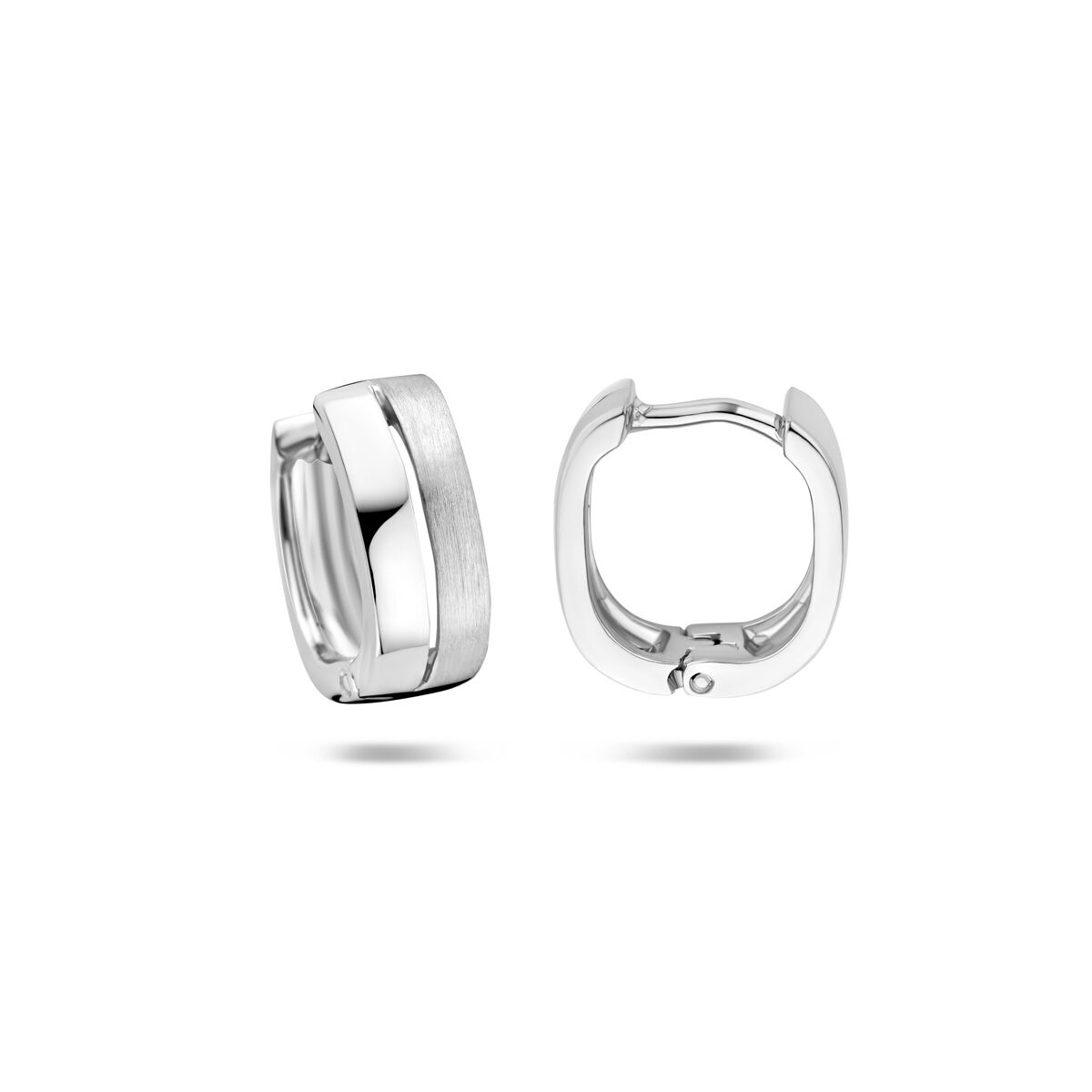 Zilveren Klapoorringen Vlak Poli/Mat 5mm 1322171