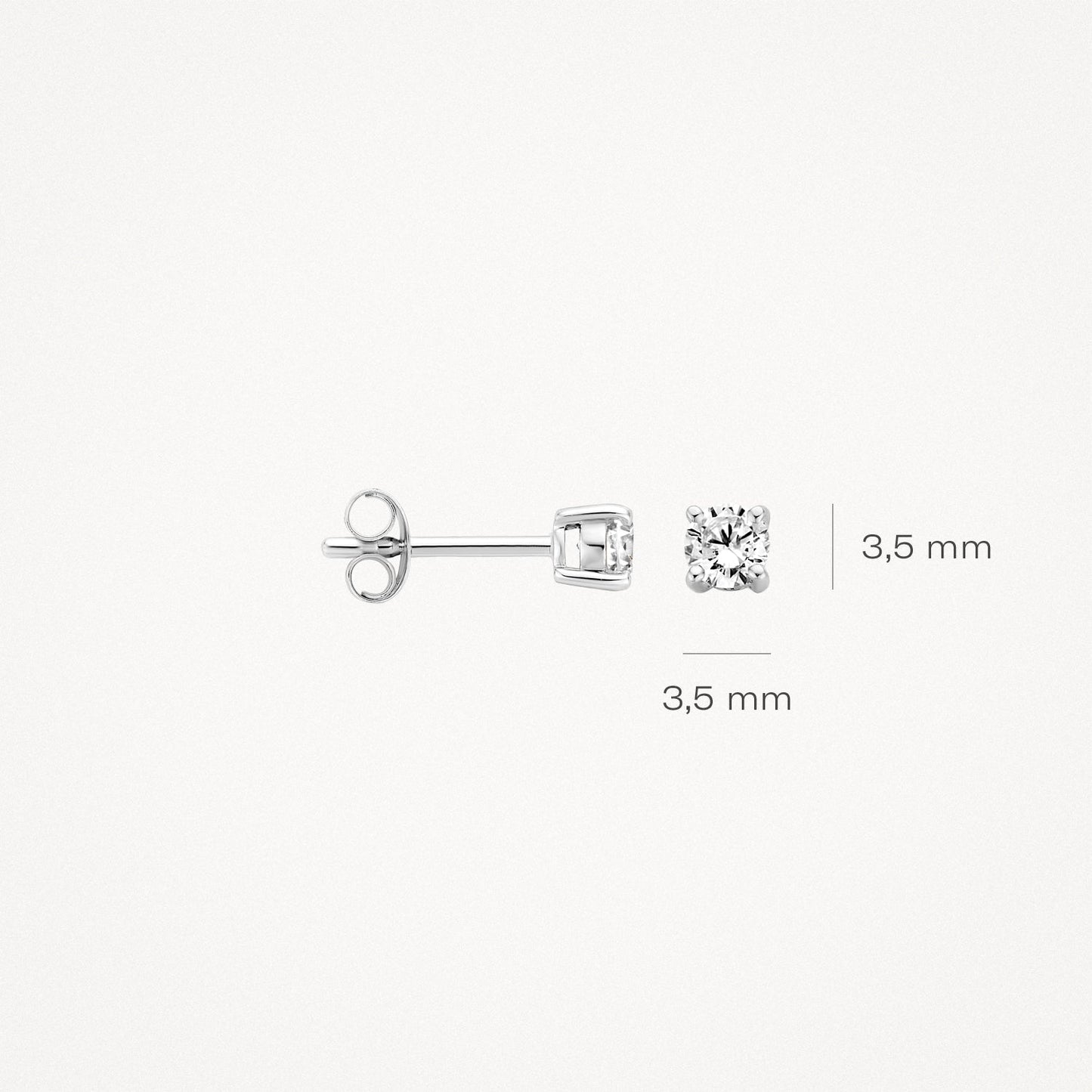 Blush Oorknoppen 14kt Witgoud 7212WZI