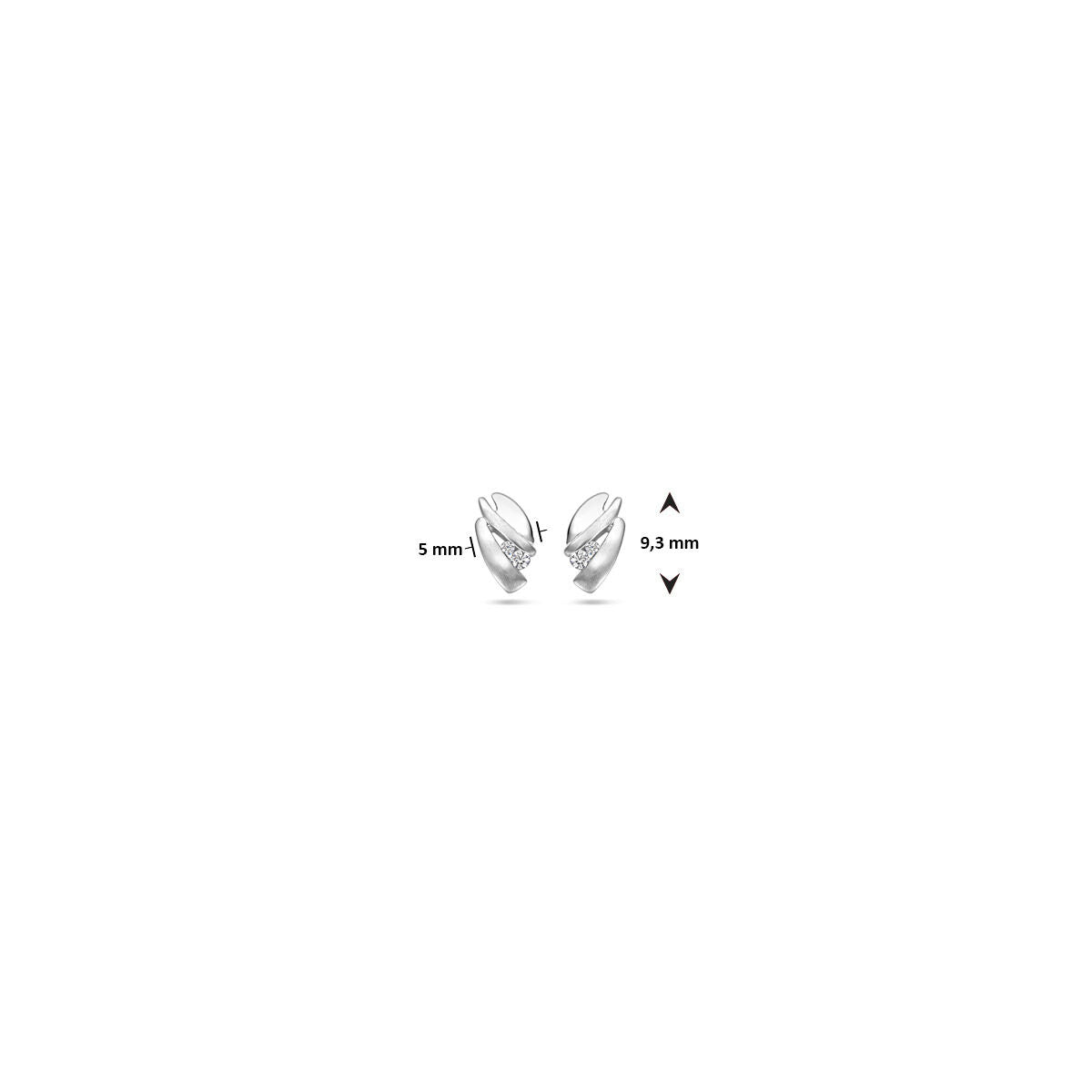Zilveren Oorknoppen Zirkonia 9,3mm 1323013