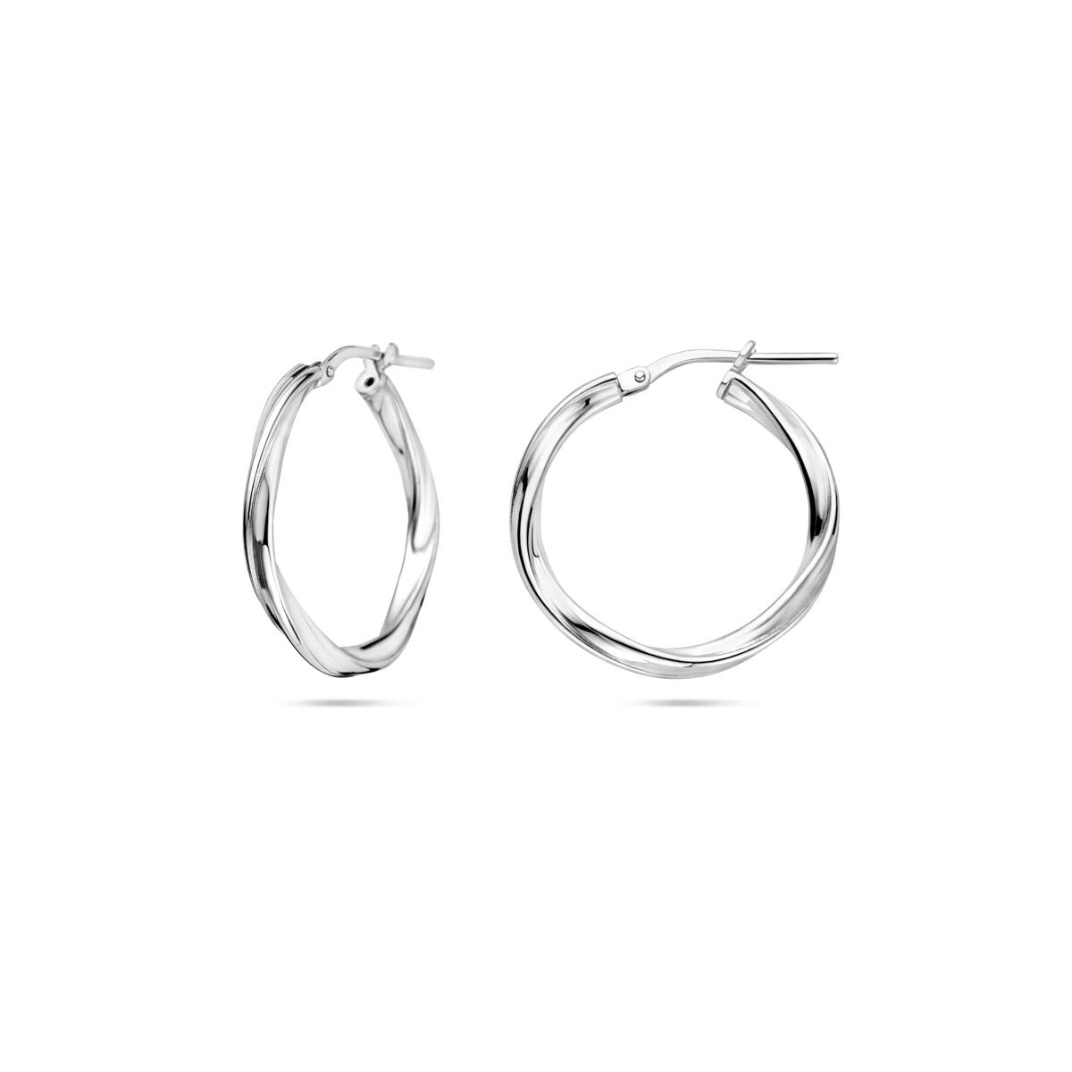 Zilveren Oorringen Gedraaid 2,0mm 24mm 1337962
