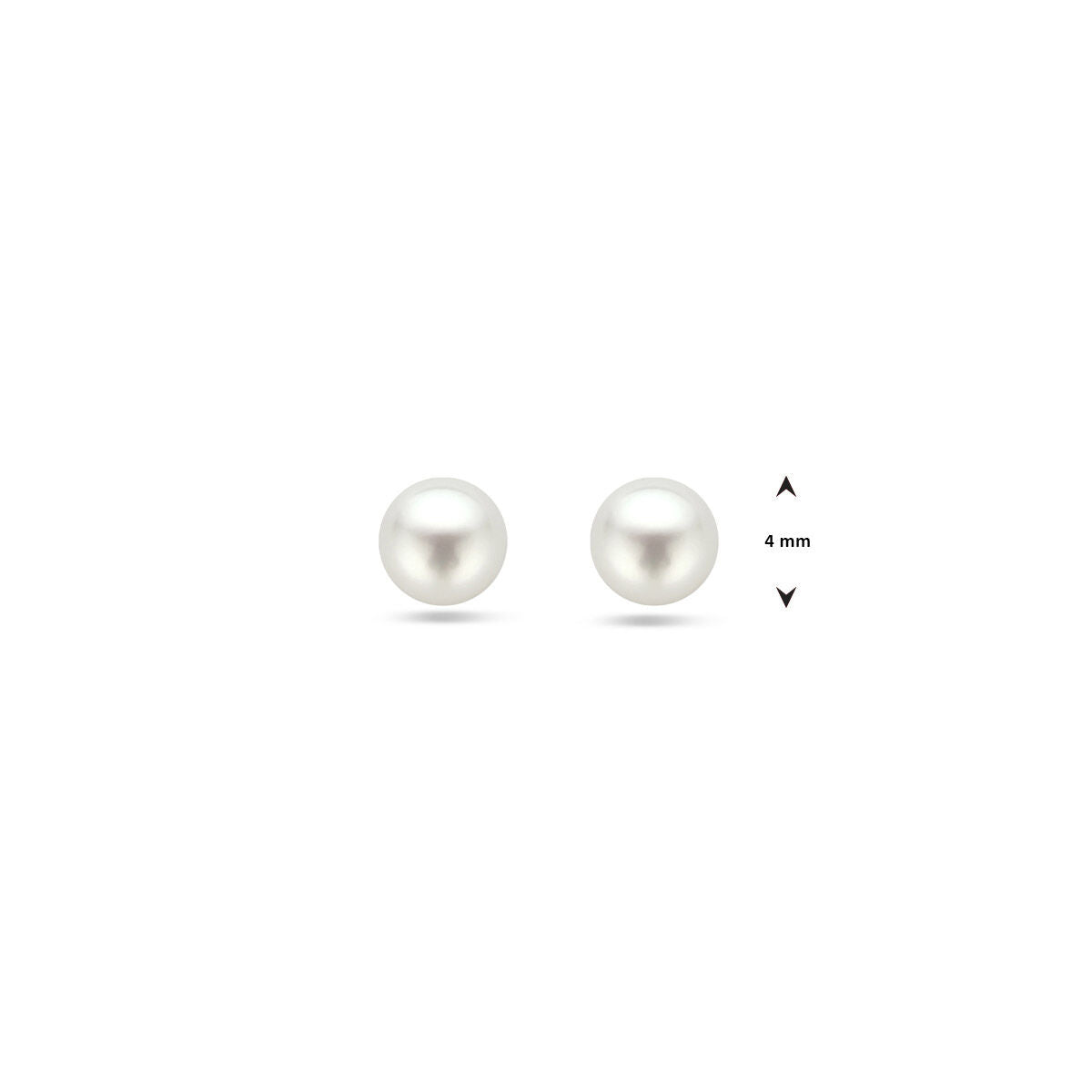 Zilveren Oorknoppen Parel 4mm 1322995