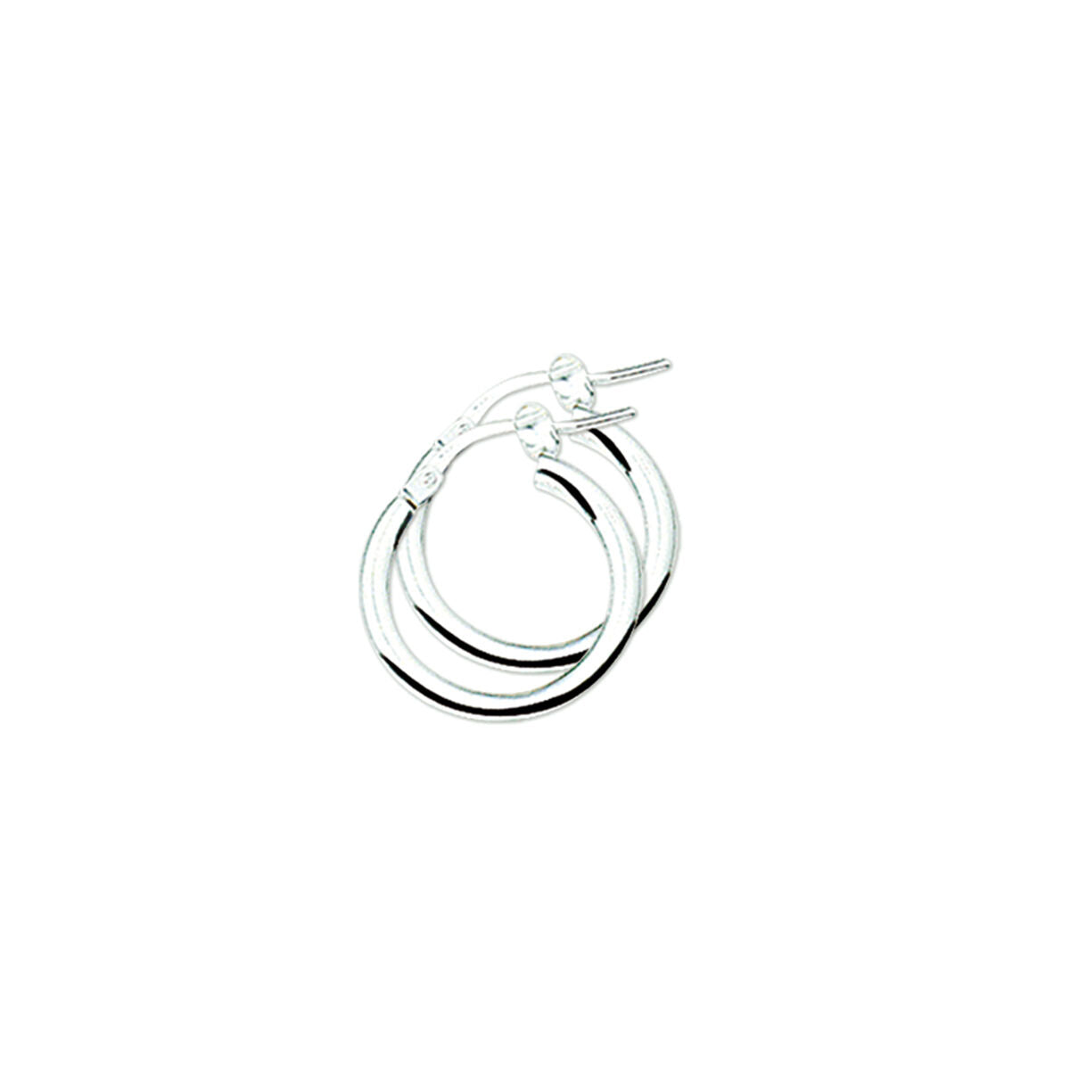 Zilveren Oorringen Ronde Buis 16mm 1322182