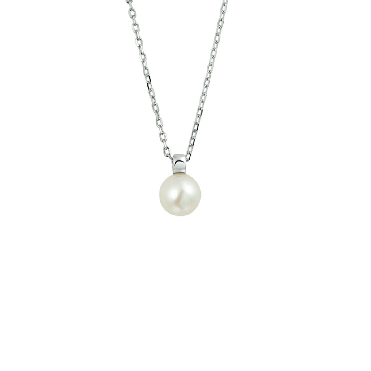 Zilveren Collier Parel 40+4cm 1322089