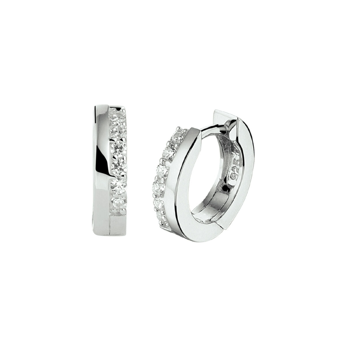 Zilveren Klapoorringen Zirkonia 12,5mm 1322195