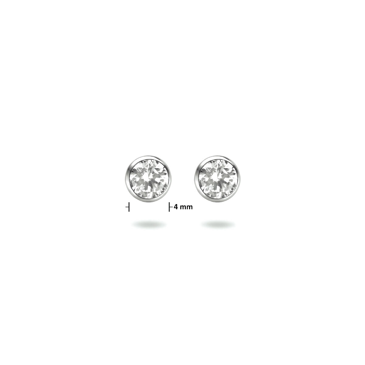 Zilveren Oorknoppen Zirkonia 4mm 1323074