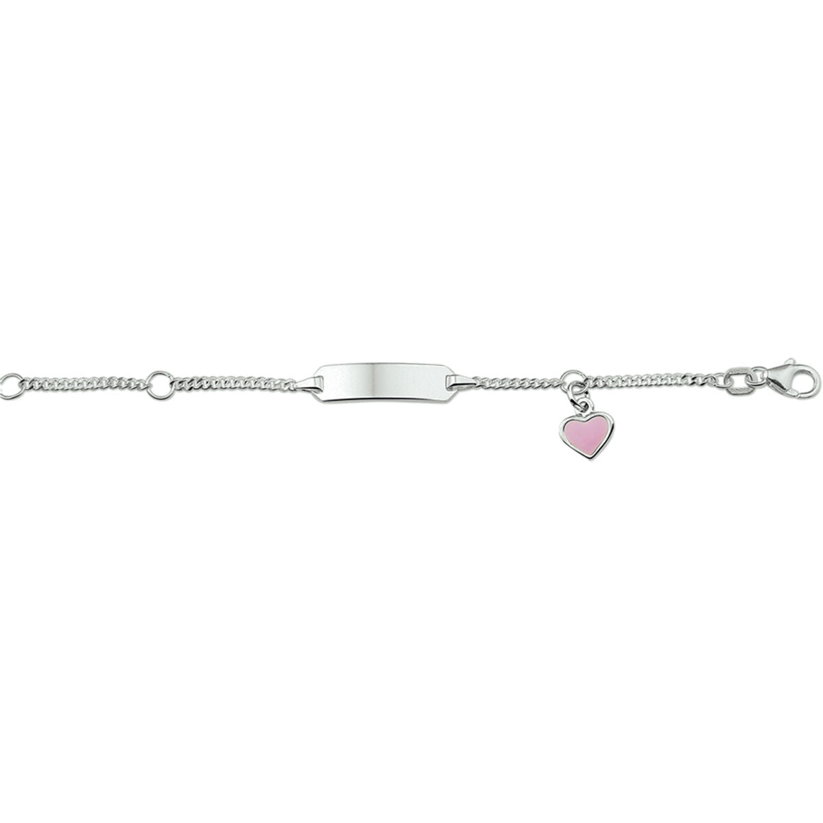 Zilveren Graveerarmband Hart Plaat 5 mm 11-13 cm 1327376