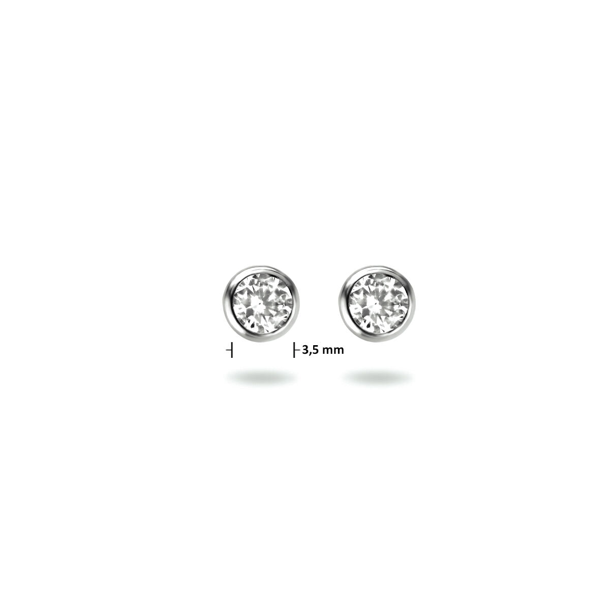 Zilveren Oorknoppen Zirkonia 3,5mm 1323071