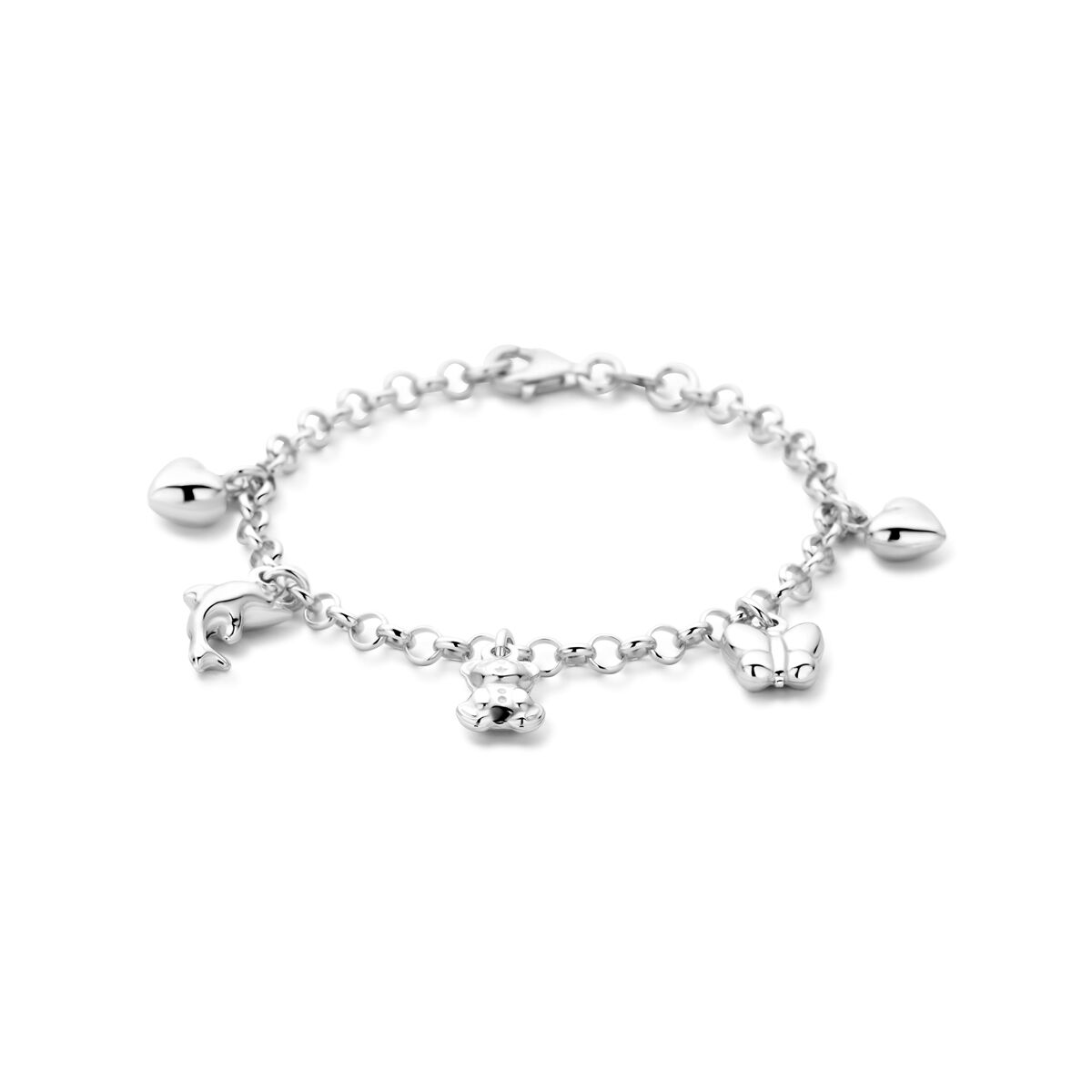Zilveren Armband Diverse Bedels 15 cm 1321795