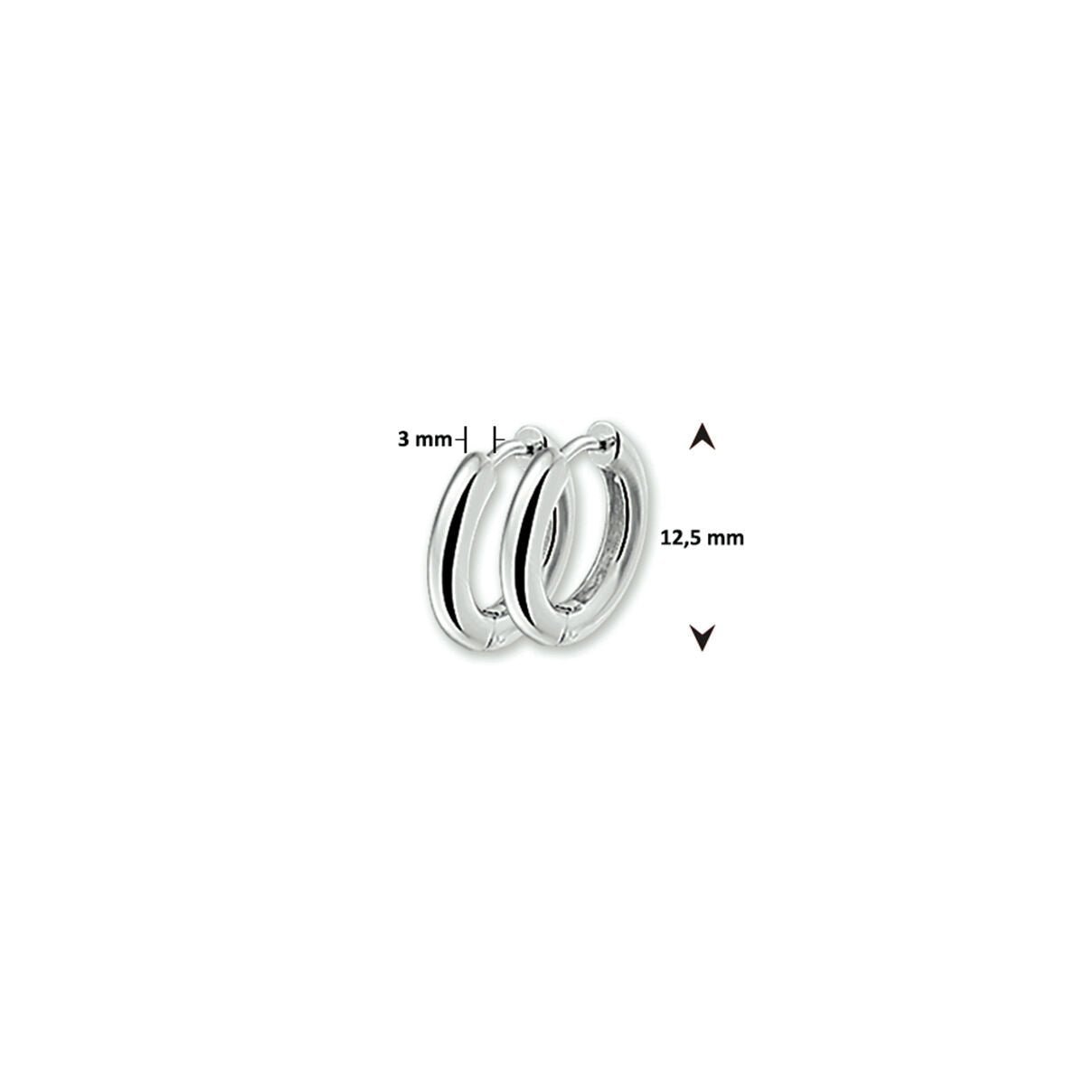 Zilveren Klapoorringen Bol 3mm 1322140