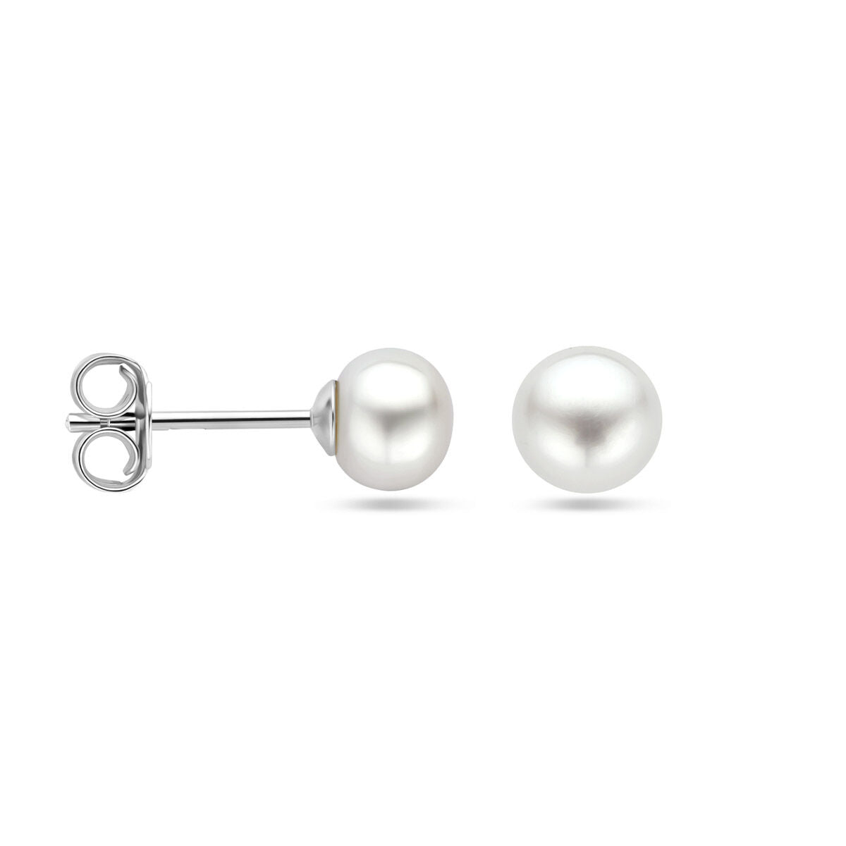 Zilveren Oorknoppen Parel 6mm 1323107