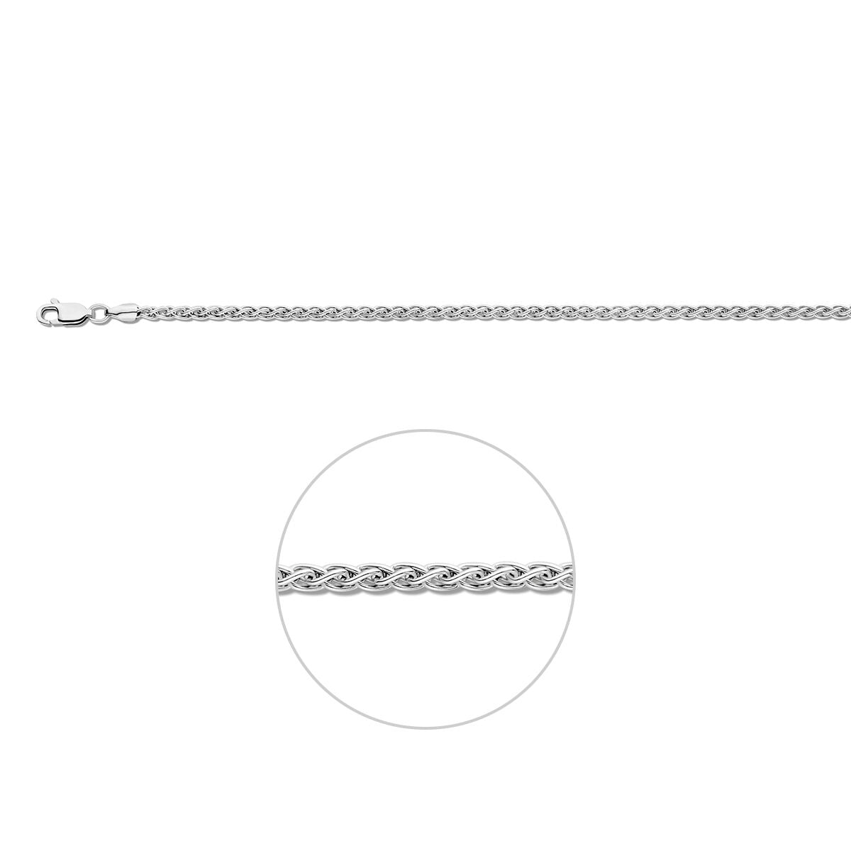 Zilveren Vossestaart Rond 2,5mm 1321812