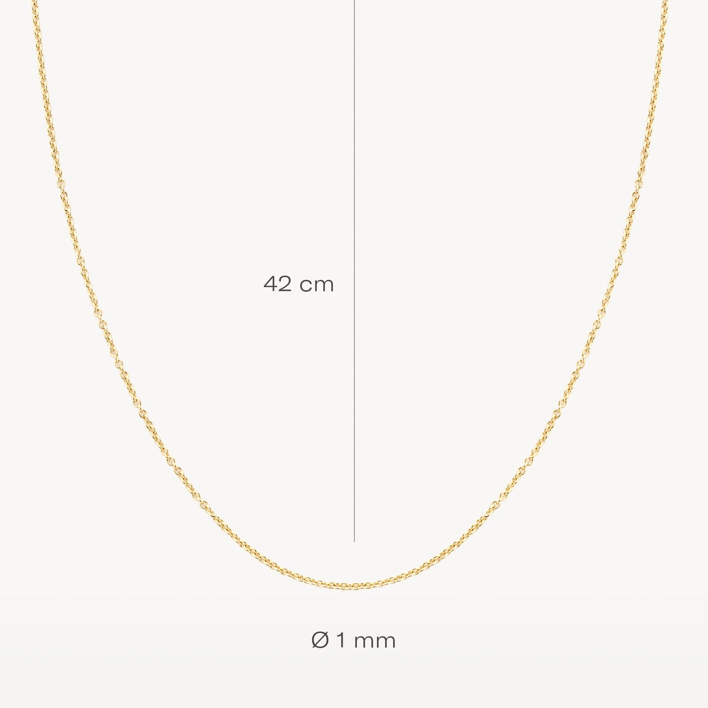 Blush Ketting 14kt Goud 3046YGO/42