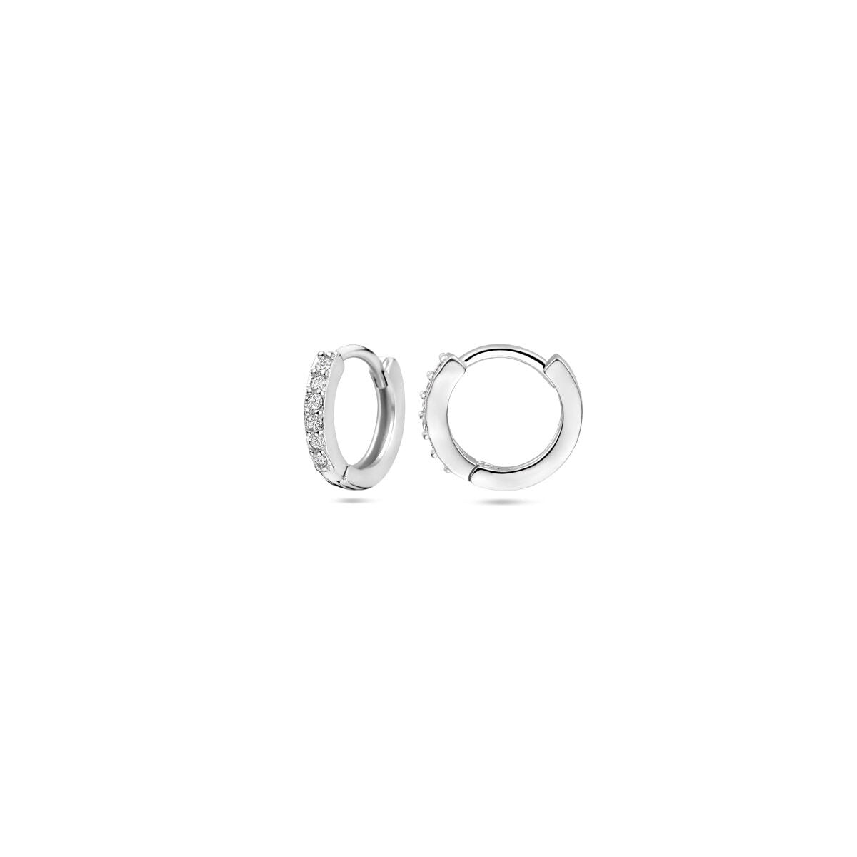 Zilveren Klapoorringen Zirkonia 13mm 1322197