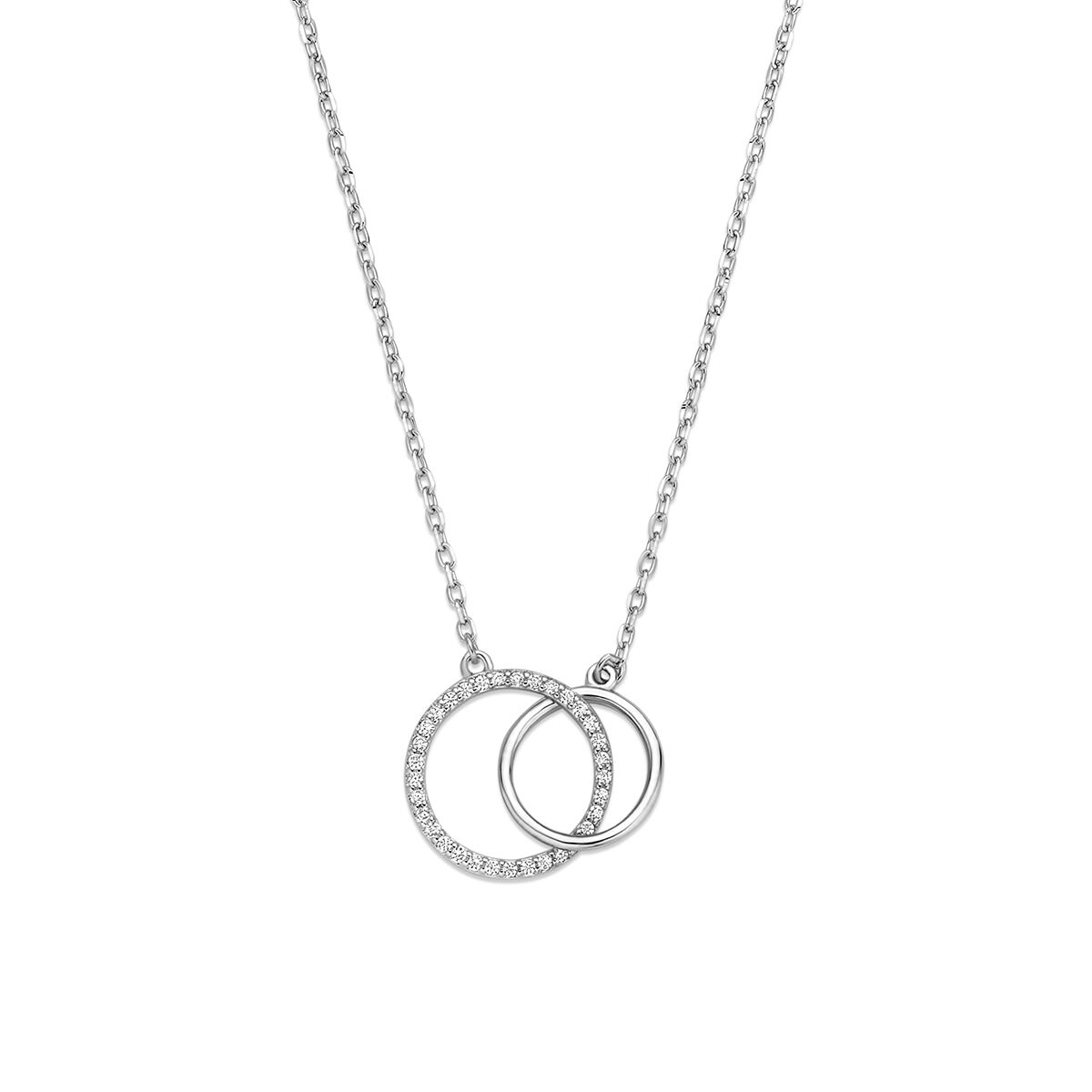 Zilveren Collier Zirkonia 41-43-45cm 1343109