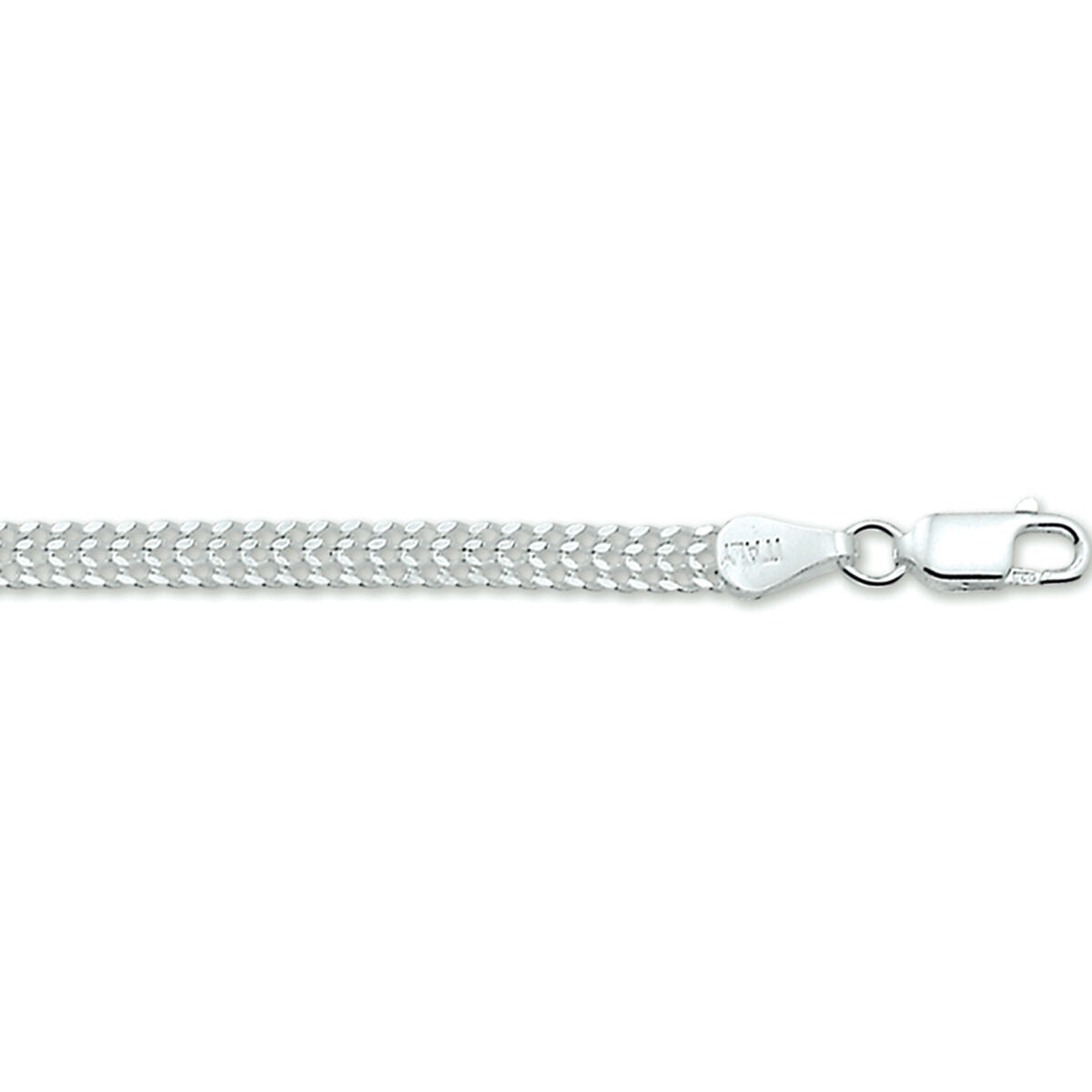 Zilveren Armband Dubbel Gourmette 4,3mm 18cm 1321686