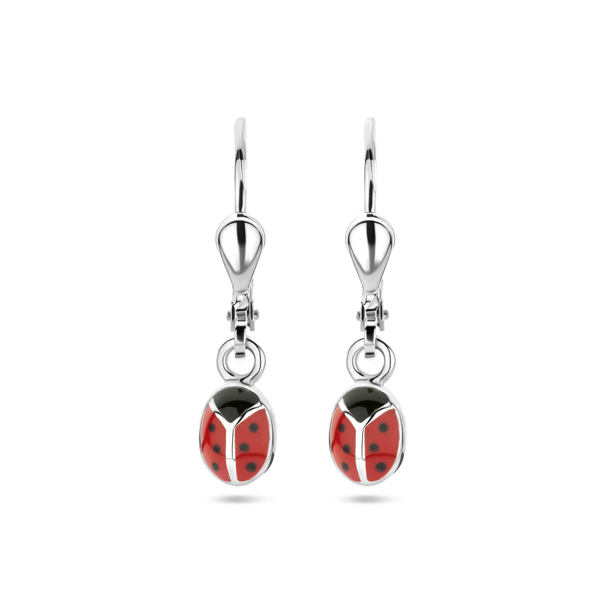 Zilveren Oorhangers Emaille Lieveheersbeestje 1337157