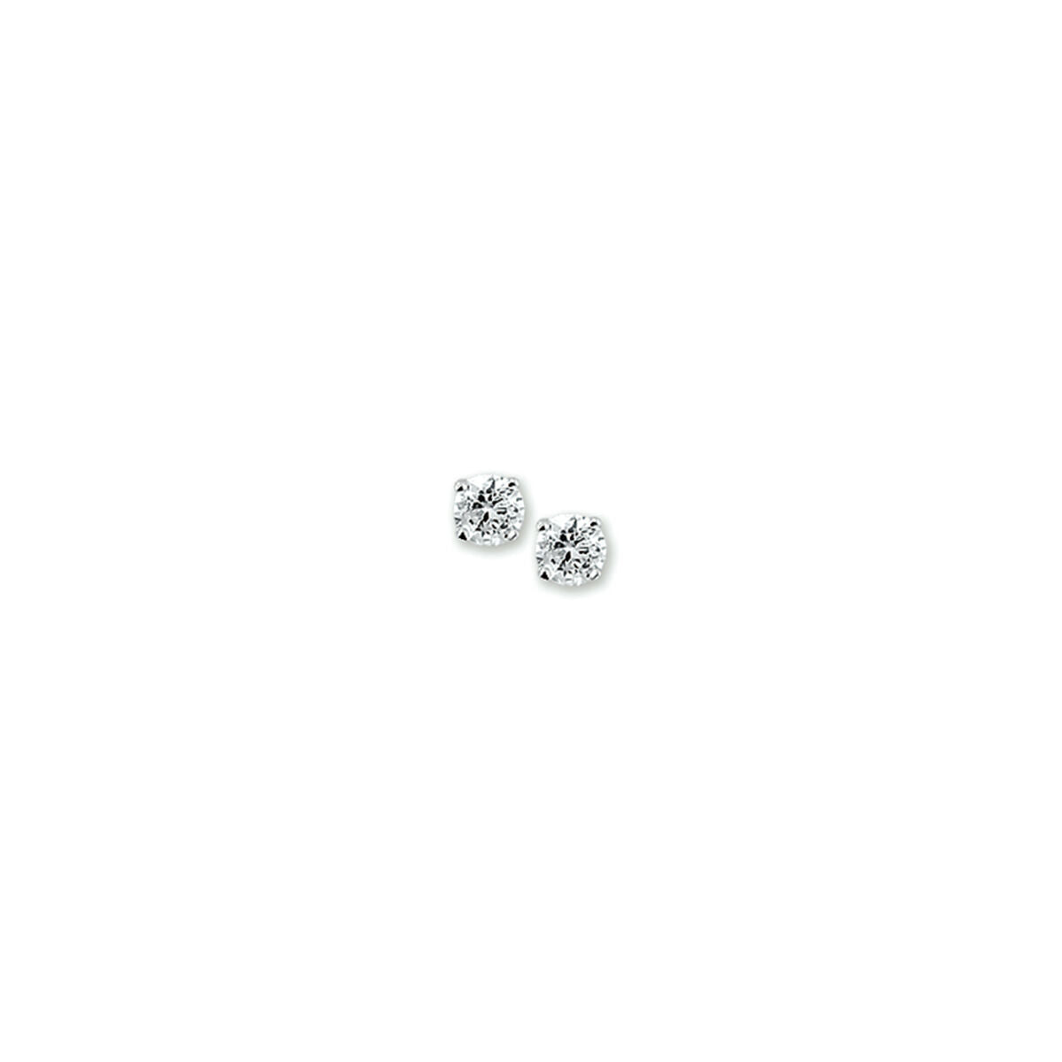 Zilveren Oorknoppen Zirkonia 4mm 1323028