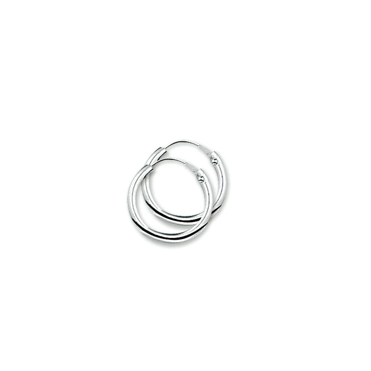 Zilveren Oorringen Ronde Buis 14mm 1322134