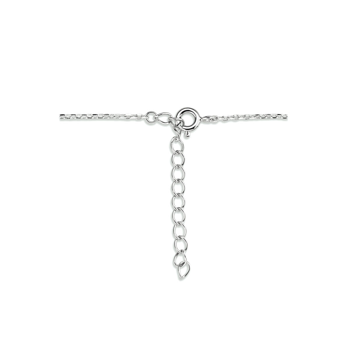 Zilveren Collier Zirkonia 41+4cm 1322091
