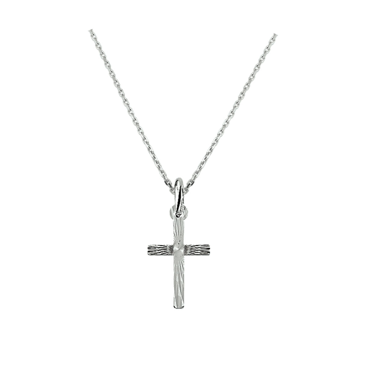 Zilveren Collier Kruis 1,3mm 41+4cm 1322076
