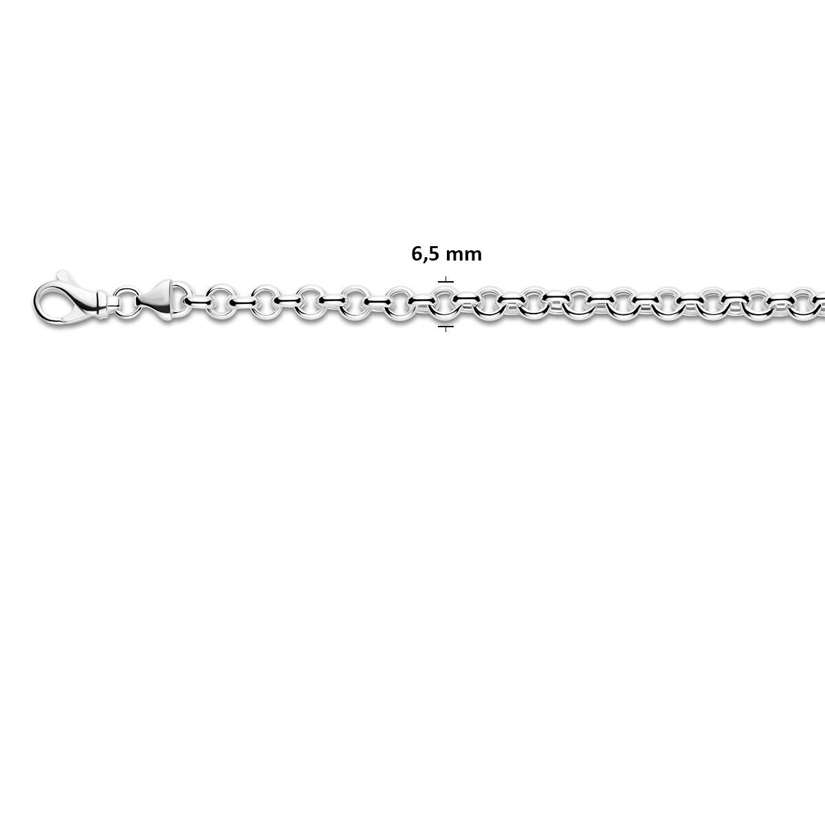 Zilveren Armband Jasseron 6,5mm 19cm 1321693