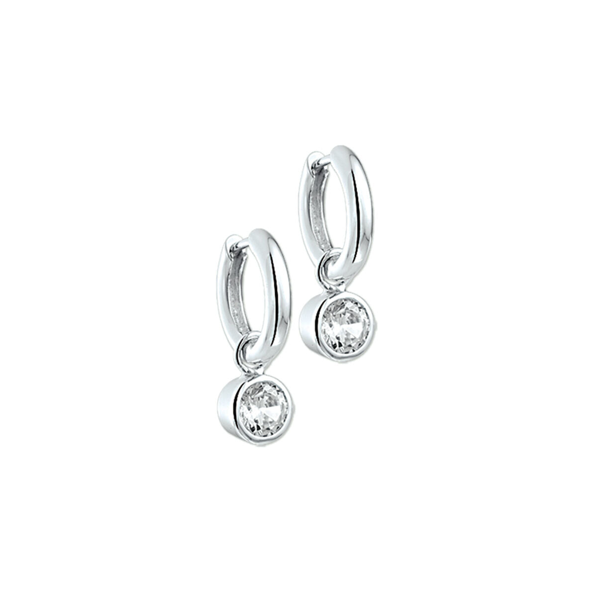 Zilveren Klapoorringen Zirkonia 15mm 1322204