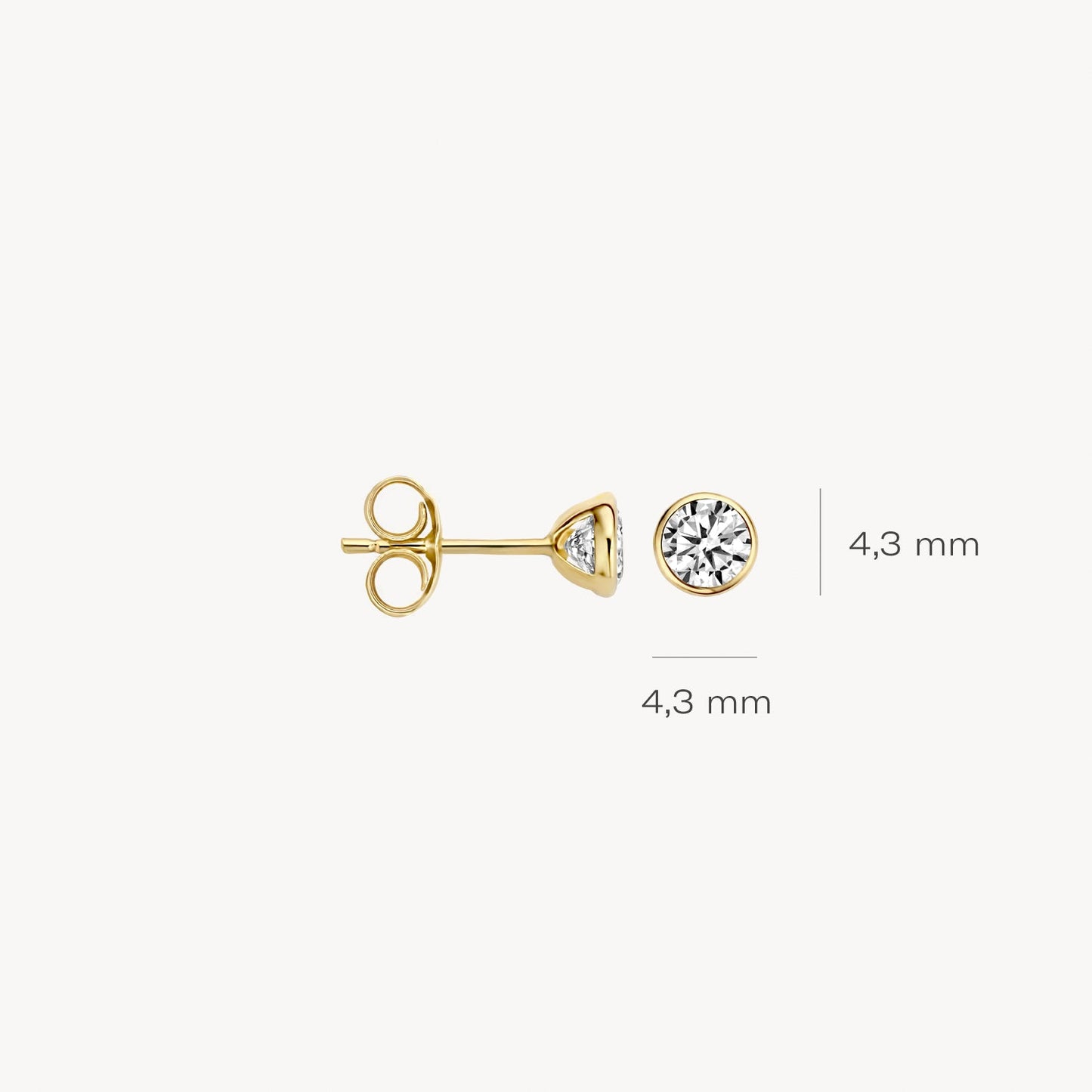 Blush Oorknoppen 14kt Goud 7257YZI