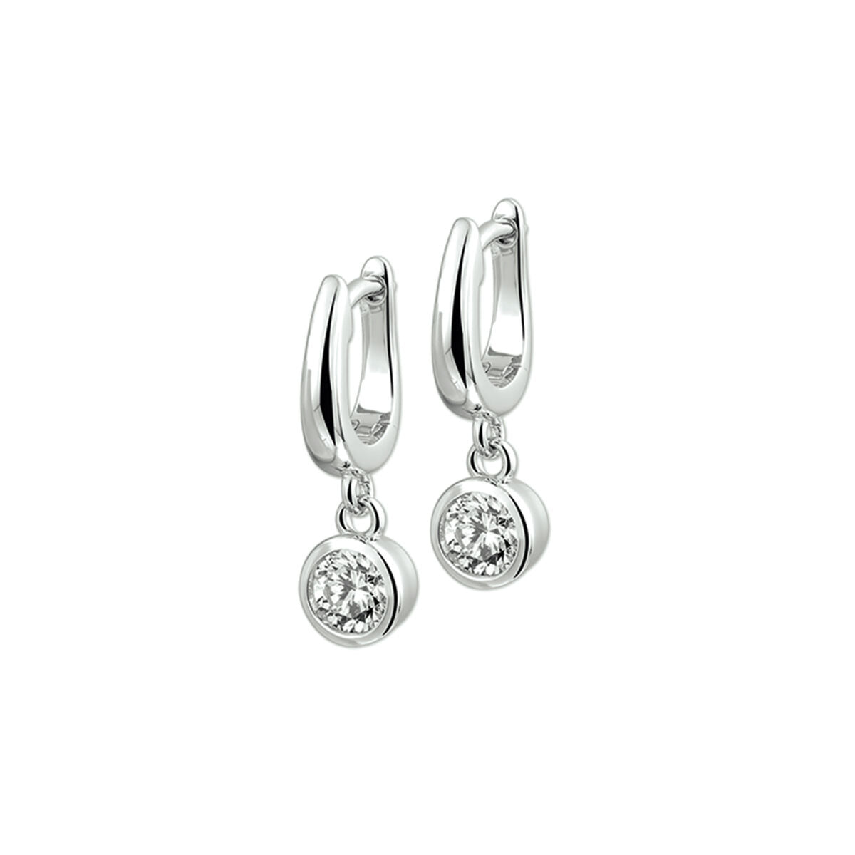 Zilveren Klapoorringen Zirkonia 6,5mm 1322207