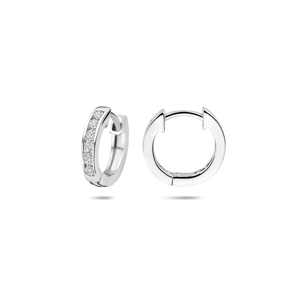 Zilveren Klapoorringen Zirkonia 12,5mm 1322181