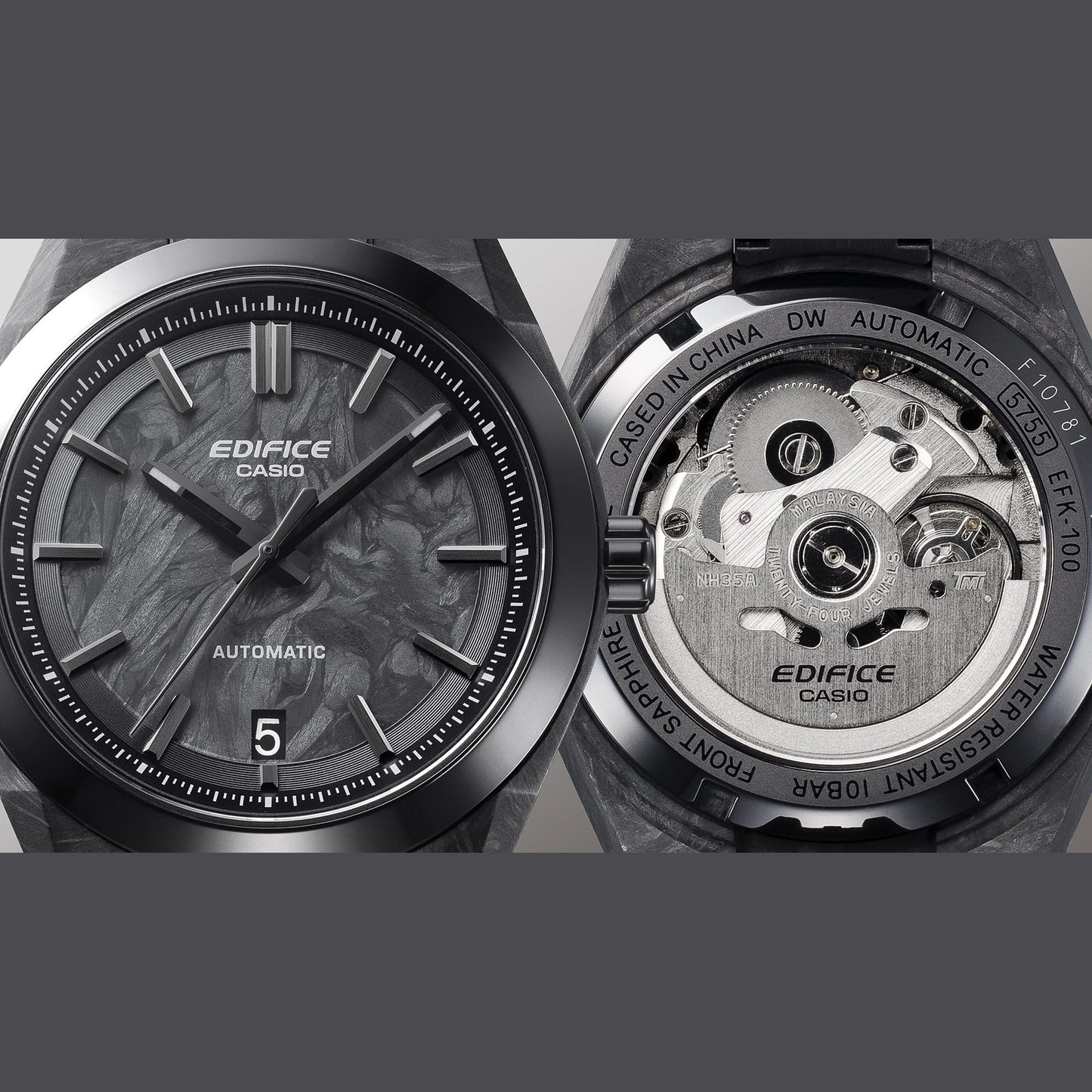 Casio Edifice Automaat 'Forged Carbon Case' EFK-100XPB-1A
