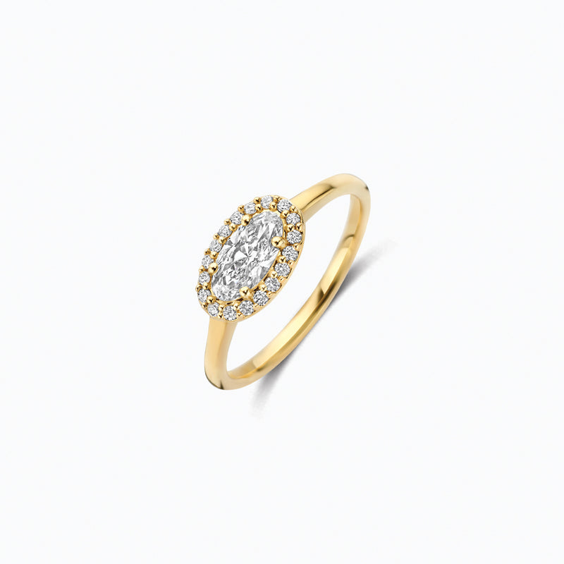Blush Lab diamonds ring met ovale entourage zetting LG1052Y/54