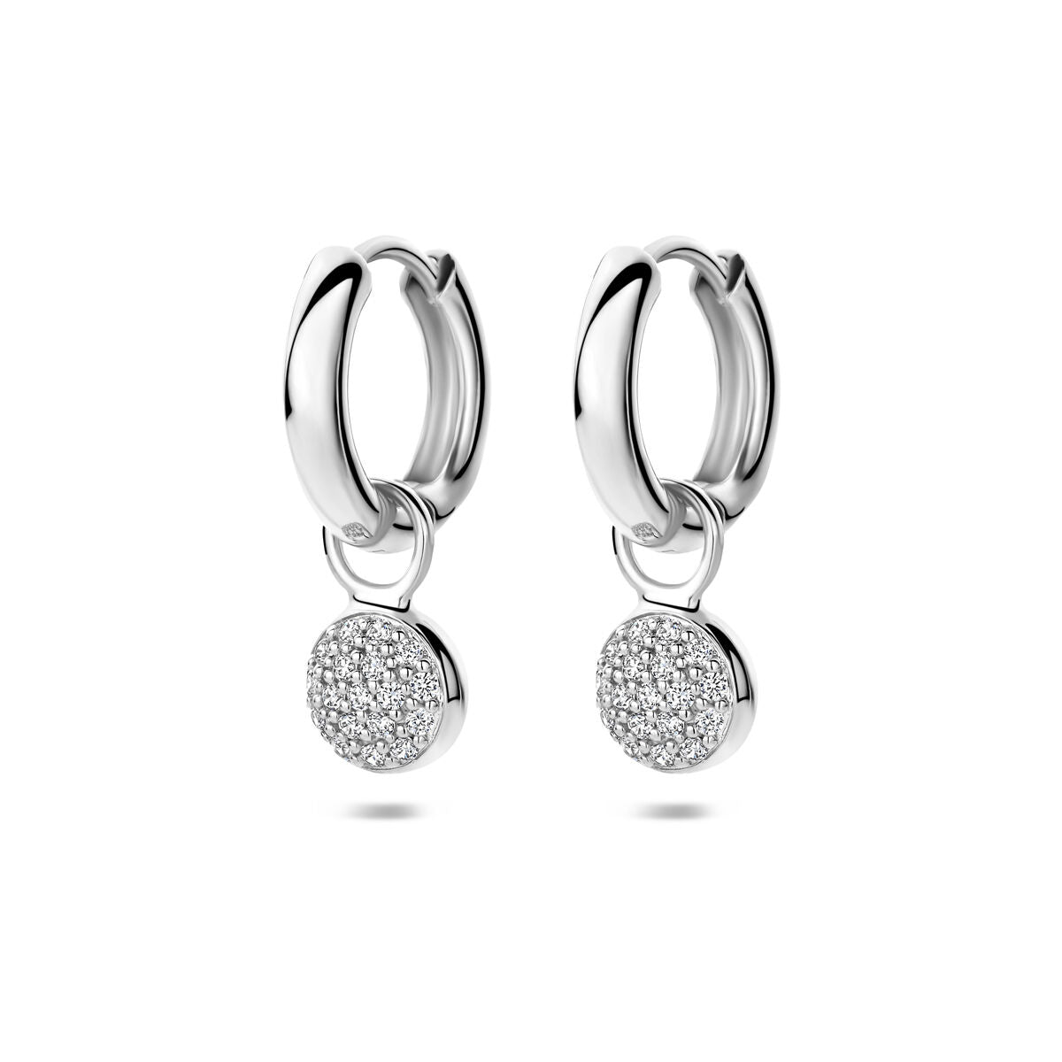 Zilveren Klapoorringen Zirkonia 15mm 1327089