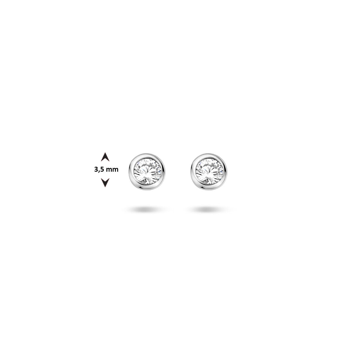 Zilveren Oorknoppen Zirkonia 3,5mm 1322011