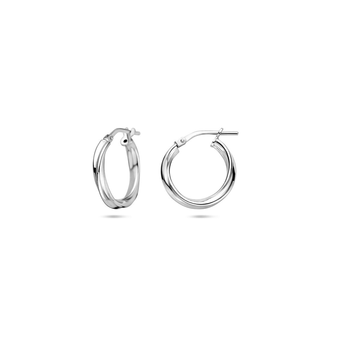 Zilveren Oorringen Gedraaid 2,0mm 16mm 1337956