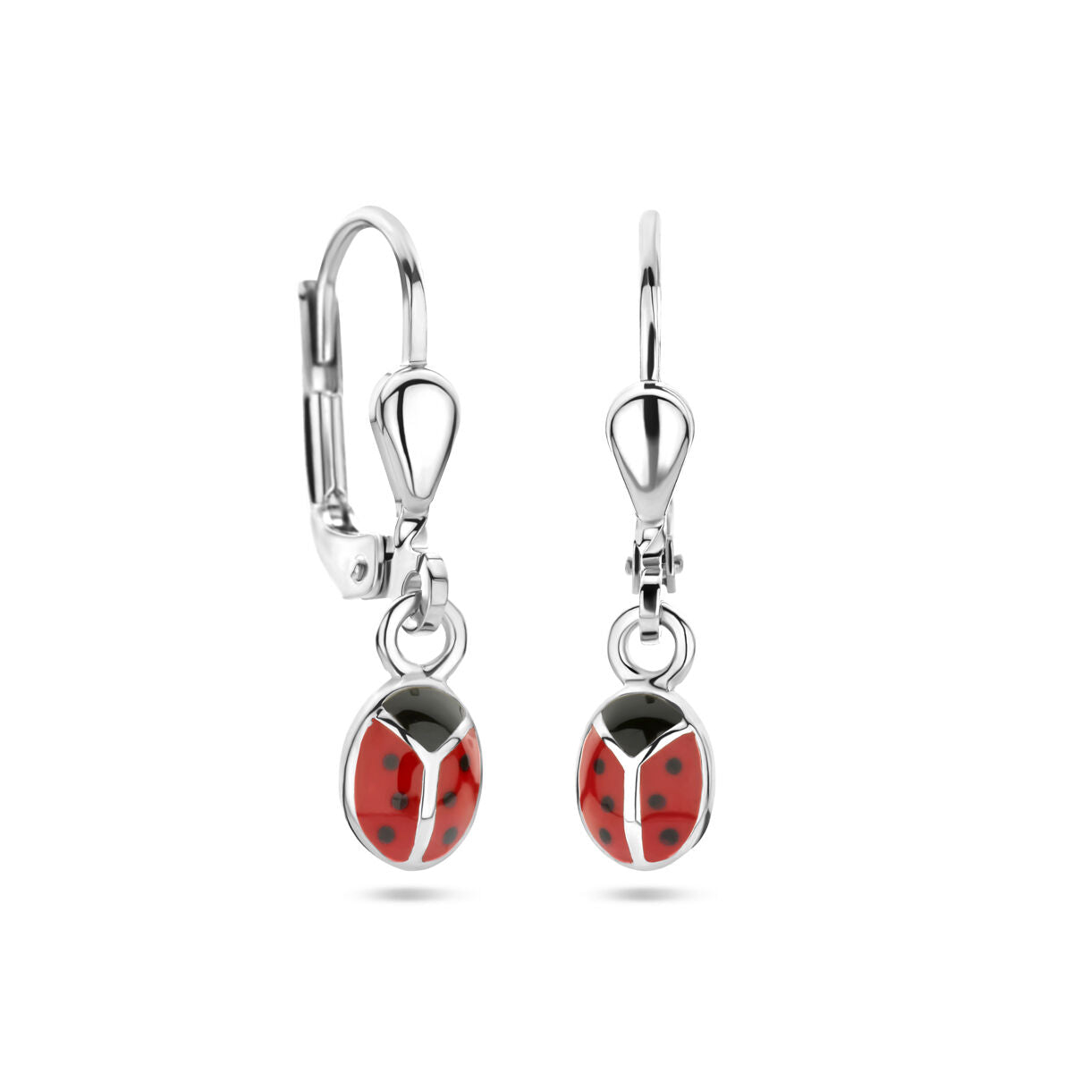Zilveren Oorhangers Emaille Lieveheersbeestje 1337157