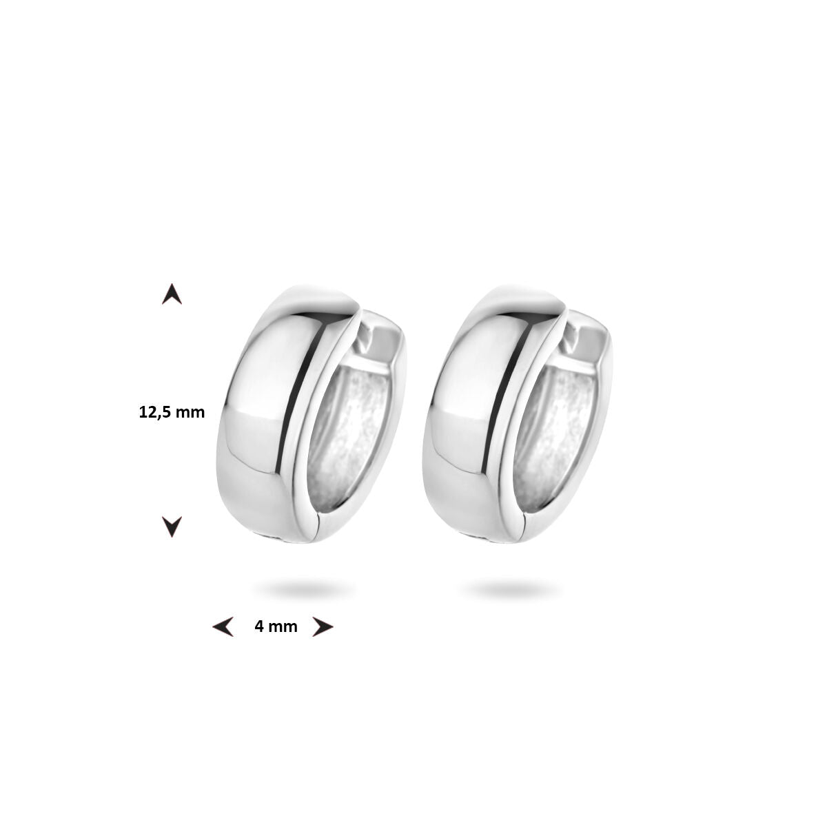 Zilveren Klapoorringen Bol 4mm 1322144