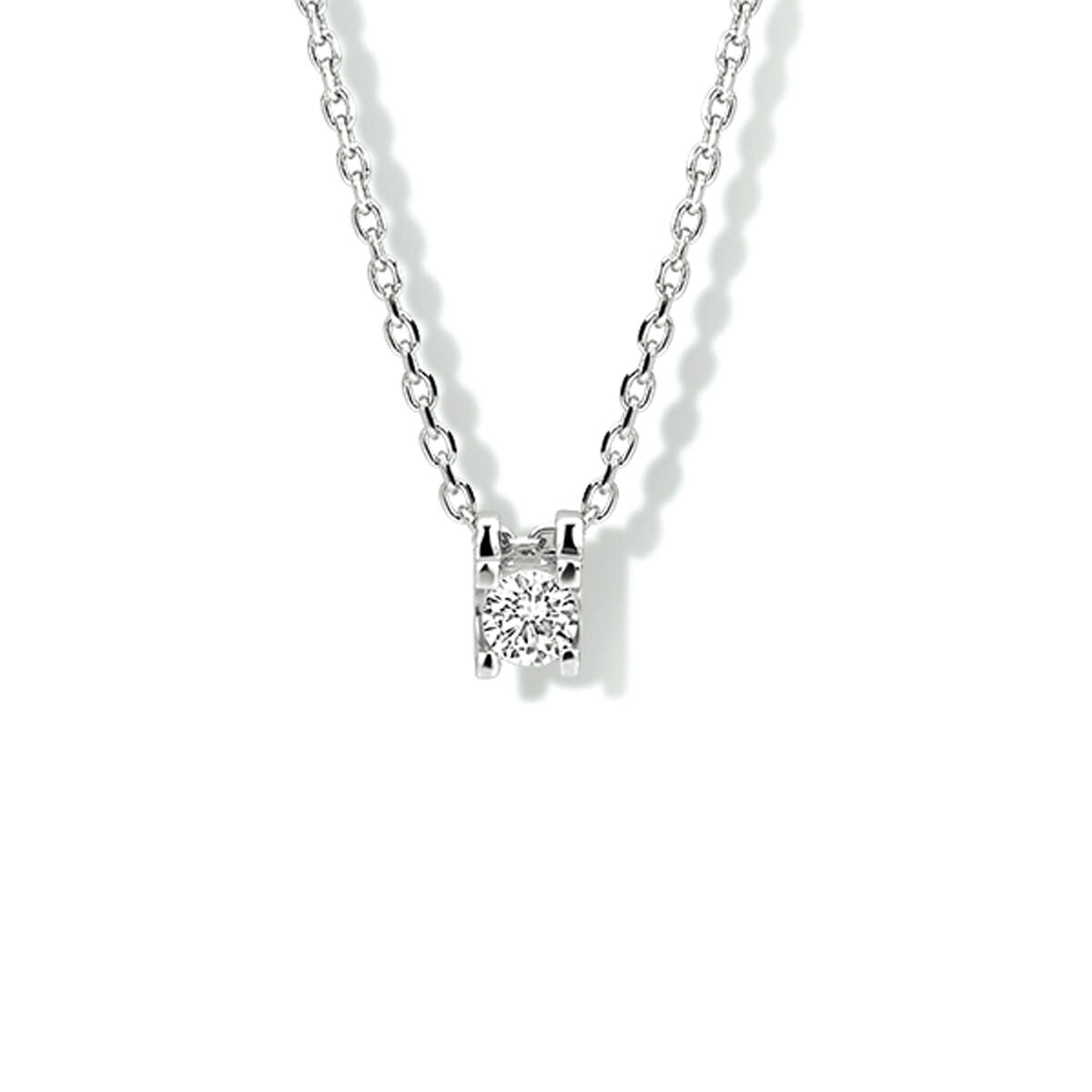 Zilveren Collier Zirkonia 41+4cm 1322091