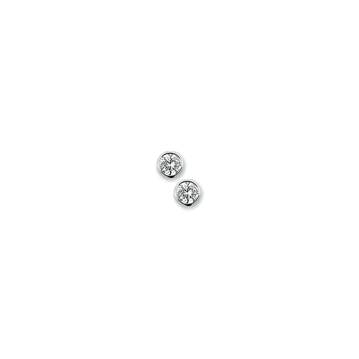 Zilveren Oorknoppen Zirkonia 4mm 1323074