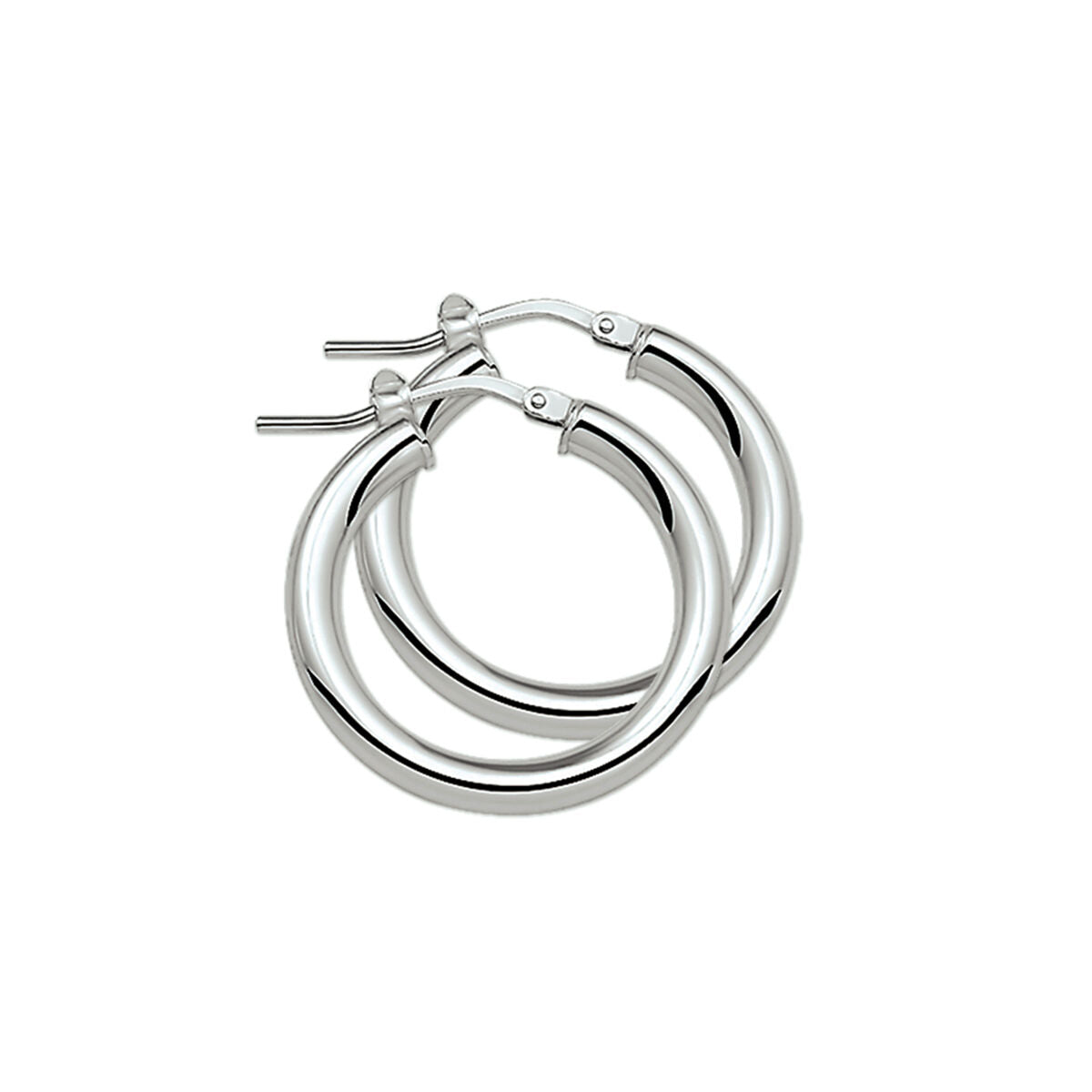 Zilveren Oorringen Ronde Buis 24mm 1322431