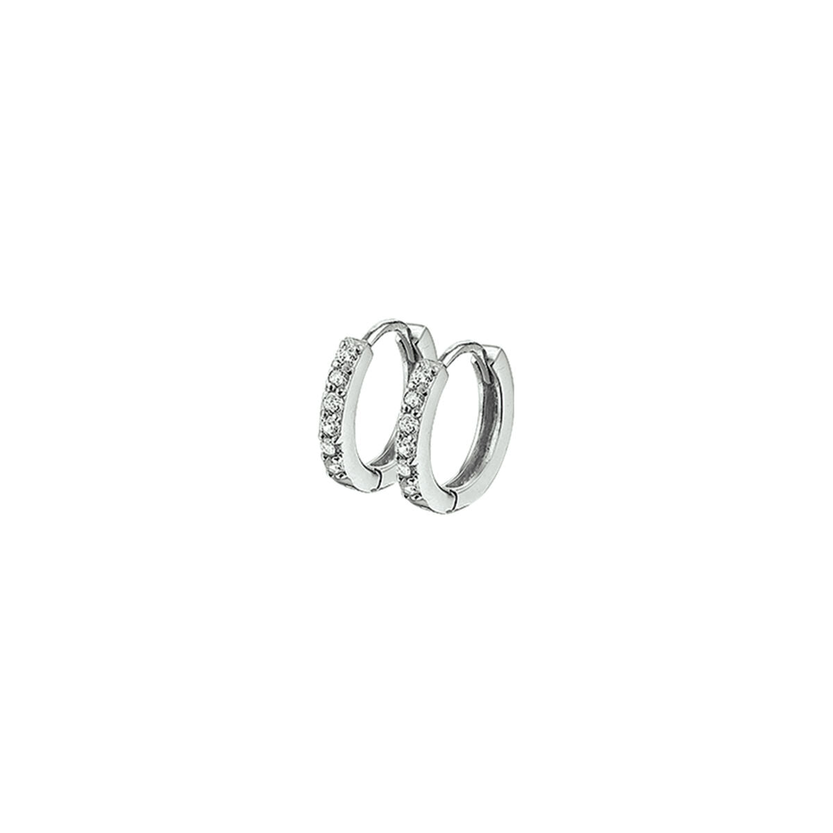 Zilveren Klapoorringen Zirkonia 13mm 1322197