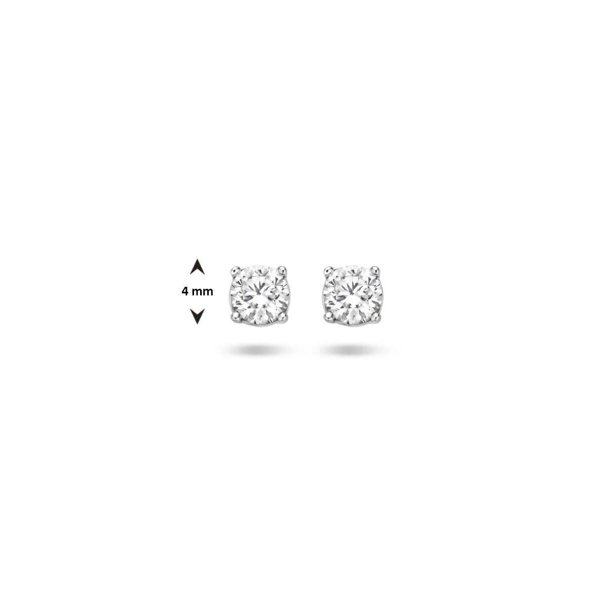 Zilveren Oorknoppen Zirkonia 4mm 1323028
