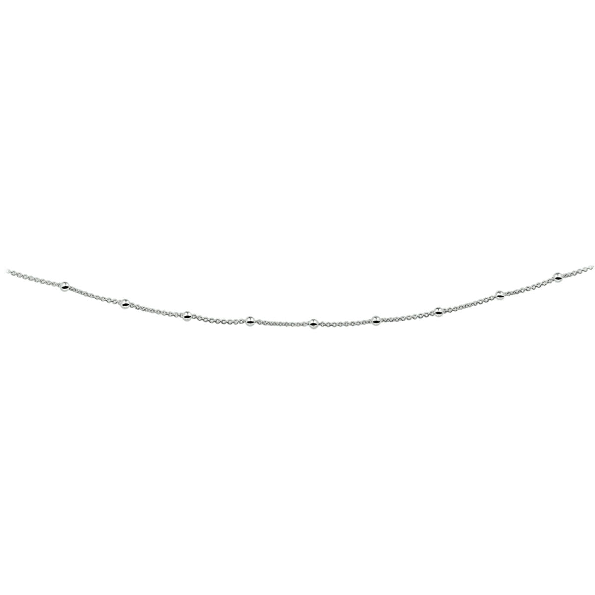 Zilveren Armband Jasseron en Bolletjes 3,0mm 18cm 1321690