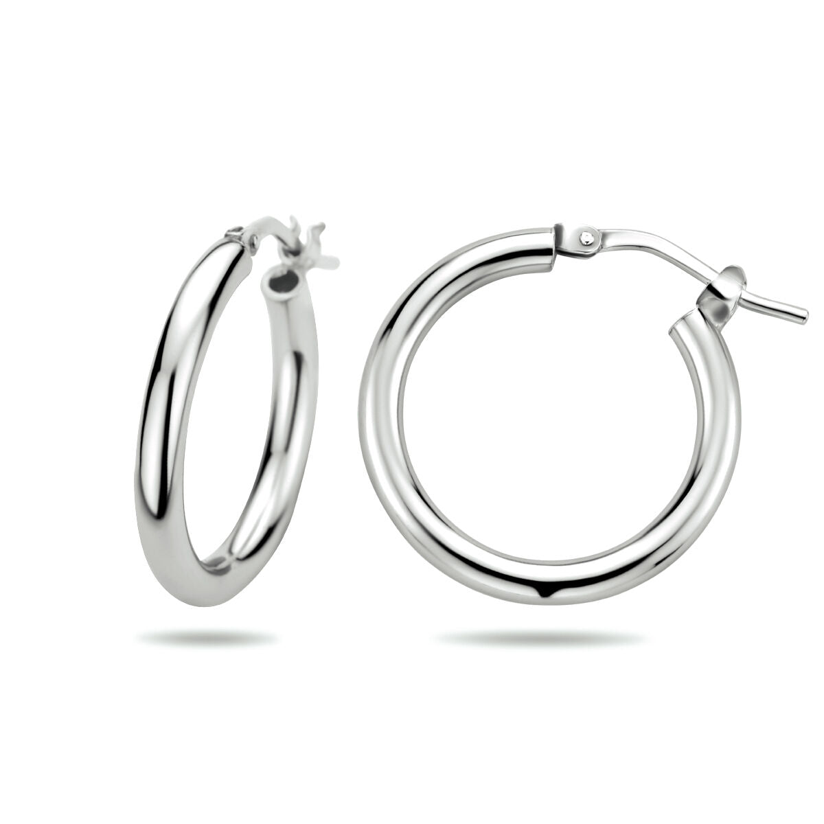 Zilveren Oorringen Ronde Buis 20mm 1322185