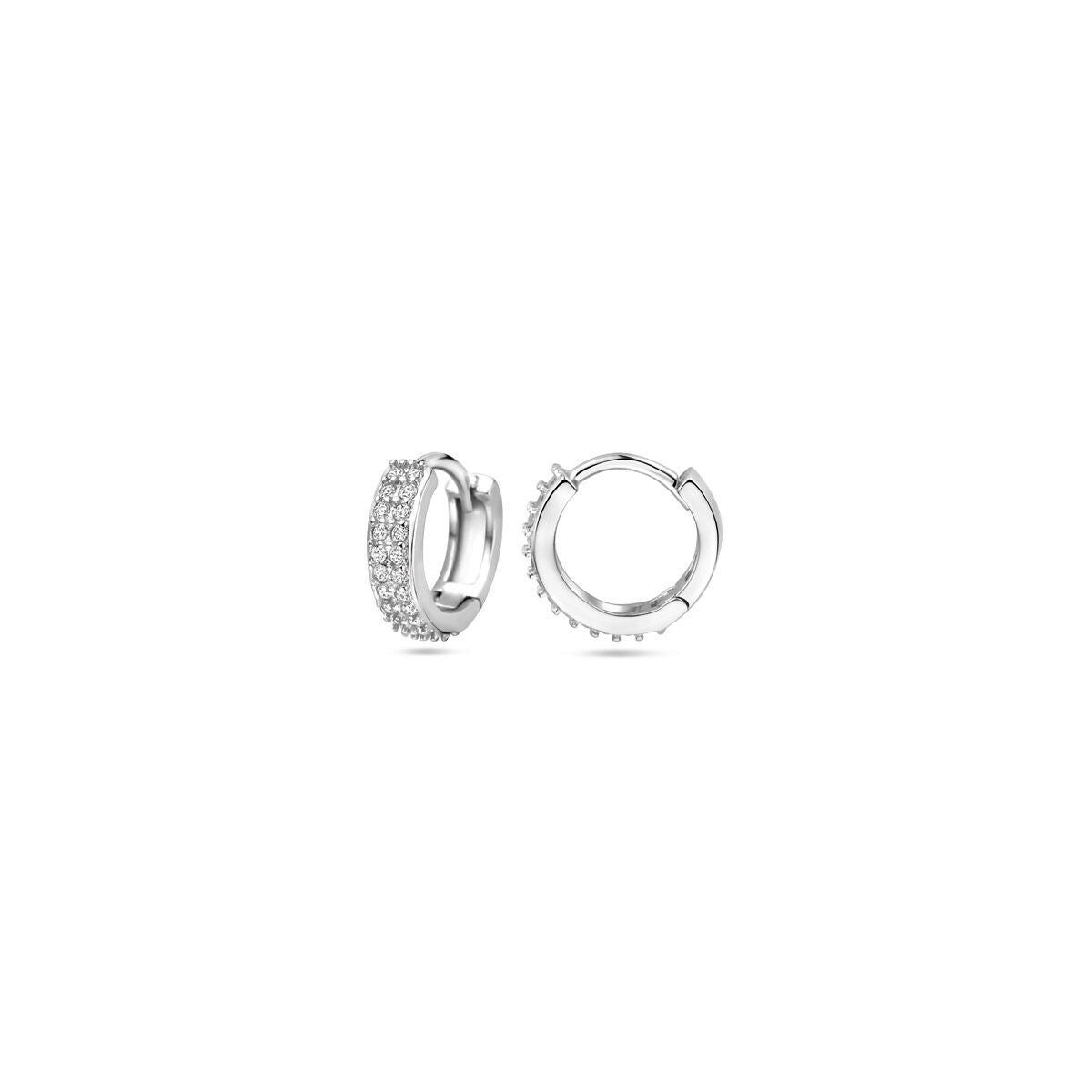 Zilveren Klapoorringen Zirkonia 13mm 1322199