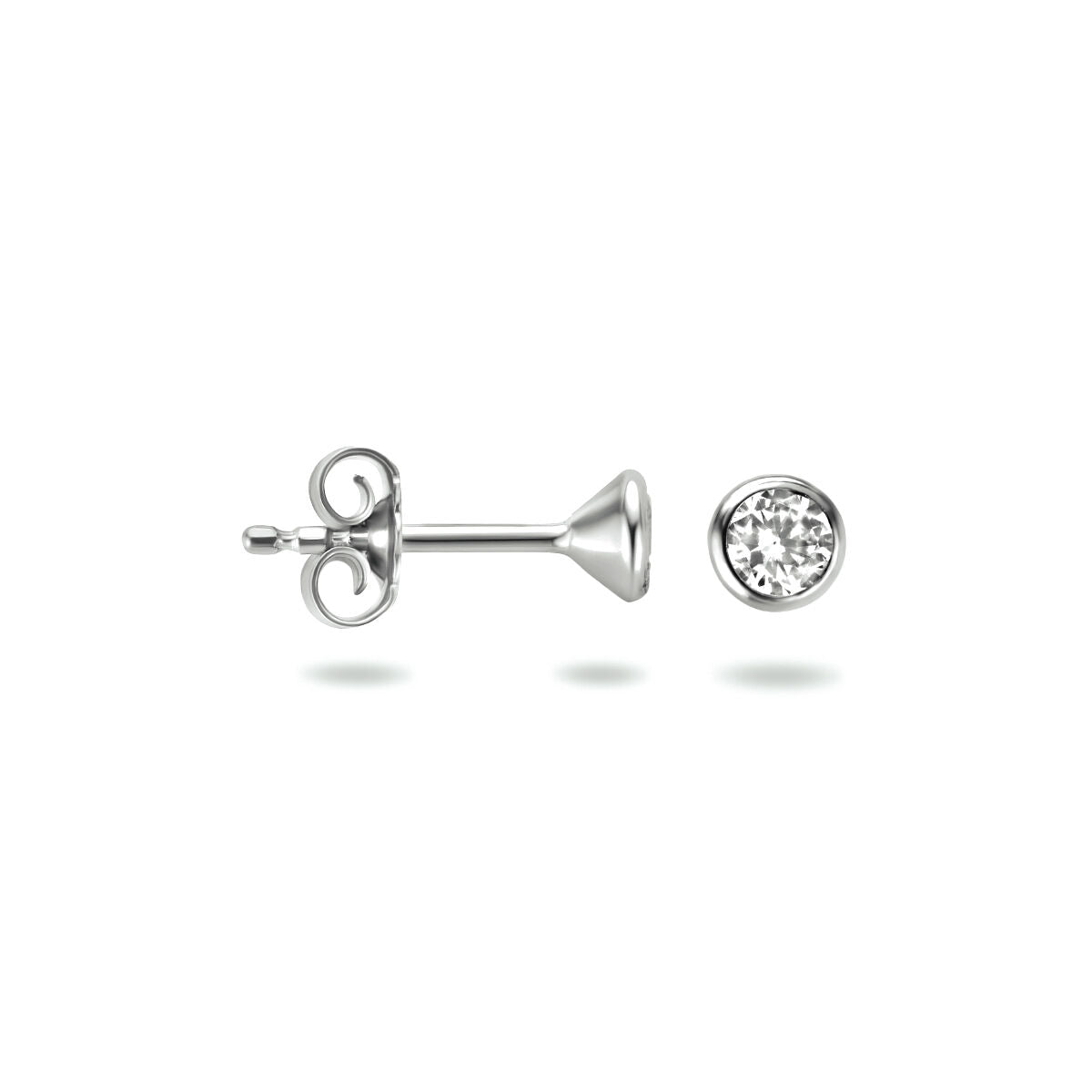 Zilveren Oorknoppen Zirkonia 3,5mm 1323071