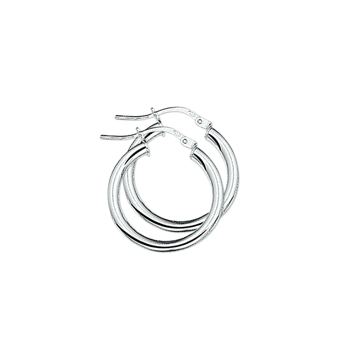 Zilveren Oorringen Ronde Buis 20mm 1322429