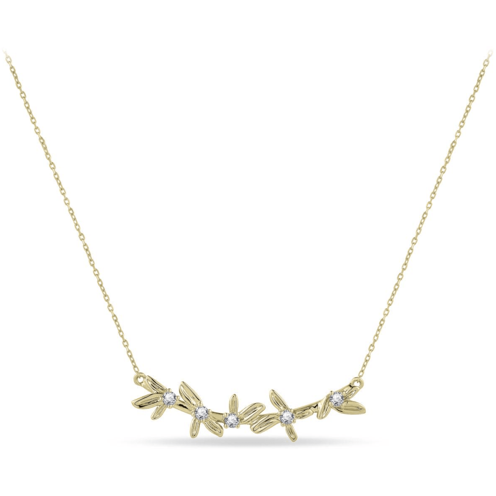 Gouden Bloemetjes Ketting VGN007 - 38+4